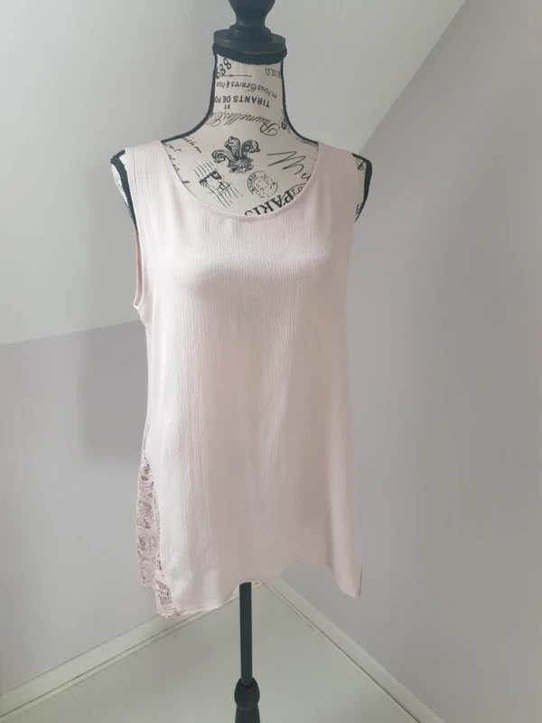 🌸 Blouse longue dentelle – Jus d'Orange – T. unique – Très bon état